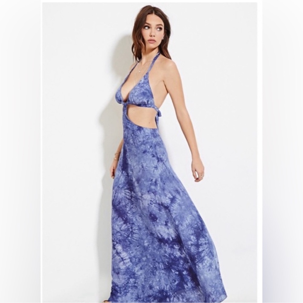 NWT Raga Tie Die Cutout Maxi Dress - Picture 4 of 12